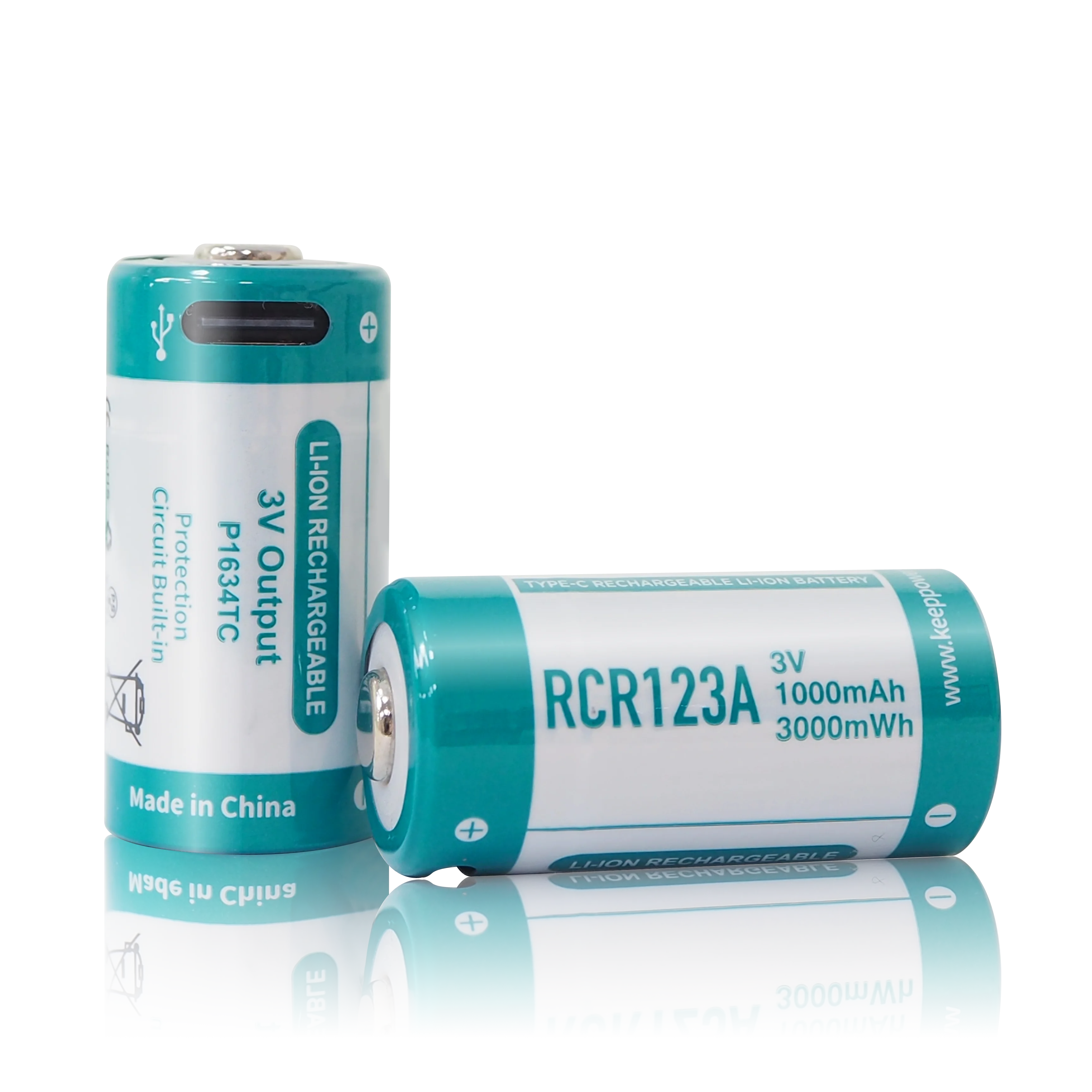 Keeppower P1634TC TYPE-C USB RCR123A 16340 3V 1000mAh литий-ионная аккумуляторная батарея