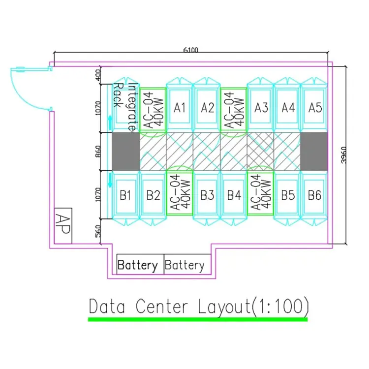 42U Colocation Server Rack Micro Data Center Solution Cold Aisle Containment