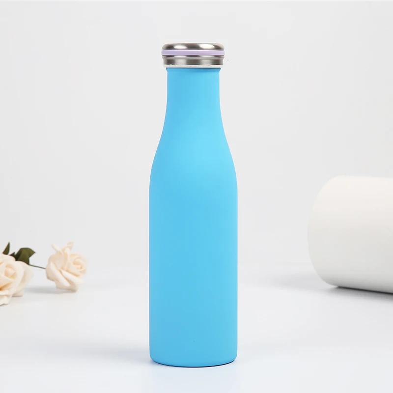 
Stainless Steel Milk Bottle Double Wall Insulated Water Bottle Kids BPA Free 500ML 
