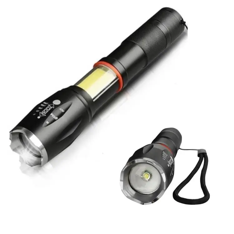Waterproof LED Flashlights USB Rechargeable Aluminum Alloy T6 LED FLASHLIGHT Big Reflector Mid Switch Maglite Flashlight Torch