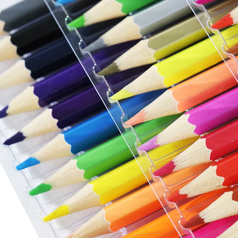 
HONGHU 48 COLOR pencil Promotional Stationery Factory Standard Pencil Pencil with Logo3.0 lead Wooden China Cheap Wholesale 