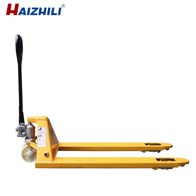 HaizhiLi Handling Equipment China manufacturer metal steel hand pallet truck 2 ton hydraulic manual pallet jacks