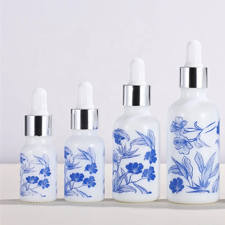 Free sample fast shipping .5oz 1oz 10ml 15ml 30ml 50ml 100ml long pipette essential oil White porcelain glass dropper bottle
