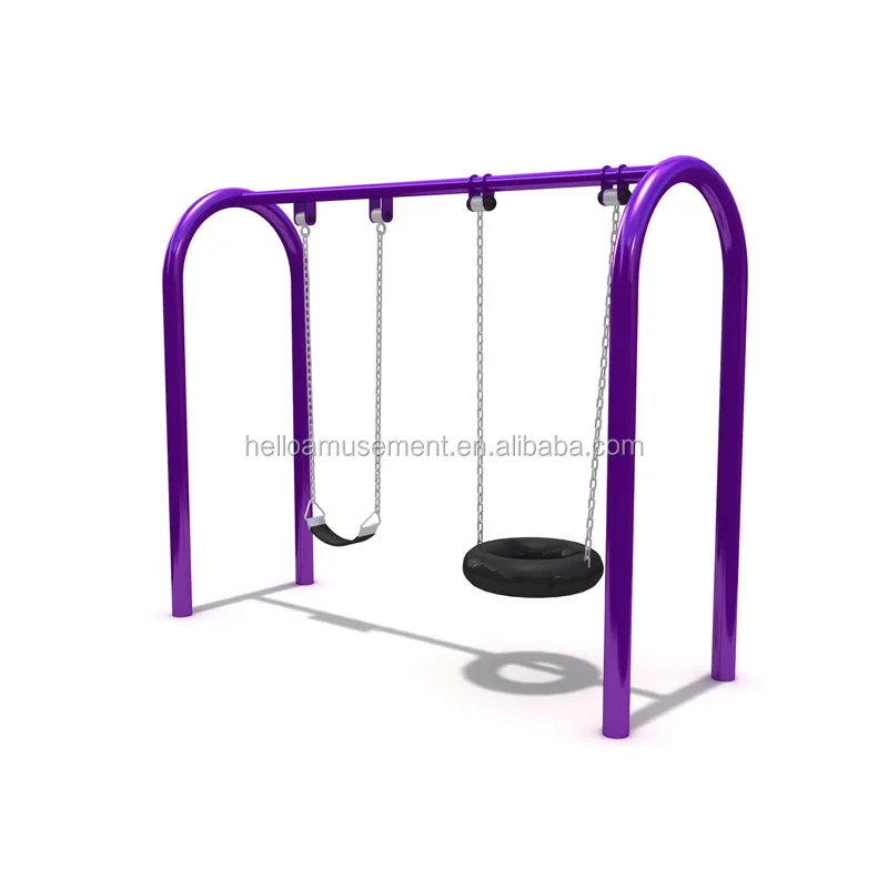 Kids Playground Swing U Shaped Double Swing Children Garden Swing