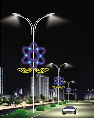 LED lamp belt light pattern 4m-15m pole 30w-300w decorative street light for holiday decoration