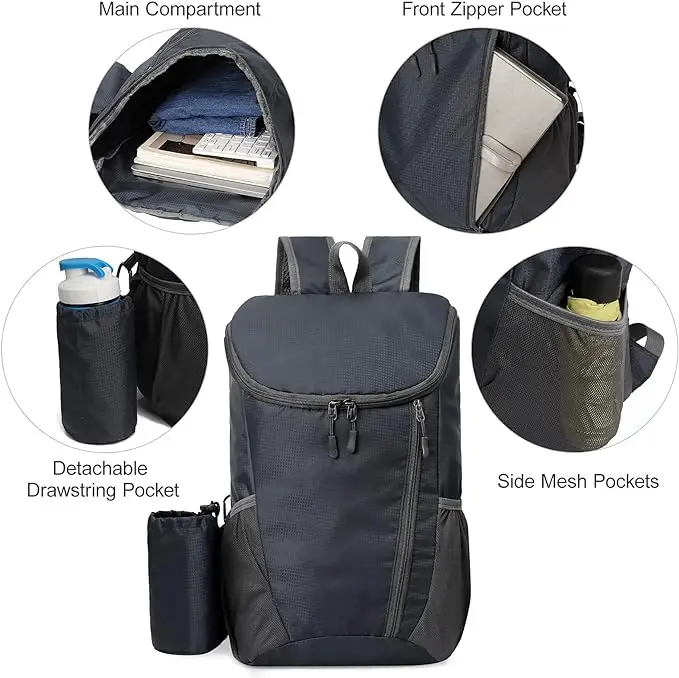 NPOT Hiking Backpack Large Capacity Folding Bag Lightweight Waterproof Outdoor Travel Bag