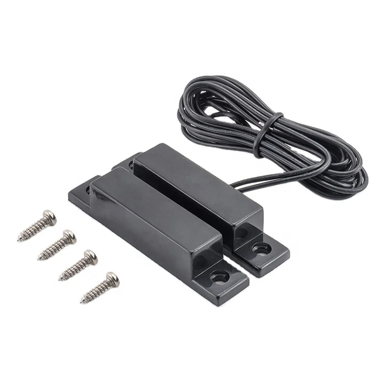 ABS Shell Surface Mounted Center Or Side Wired Leads NO/NC/COM Magnetic Door Alarm Sensor