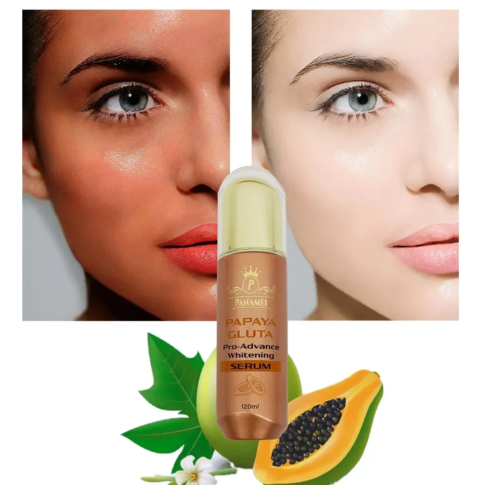 Glutathione Skin Whitening Gluta Papaya Serum Remove Spots Pigmentation skincare beauty serum for half cast skin whitening