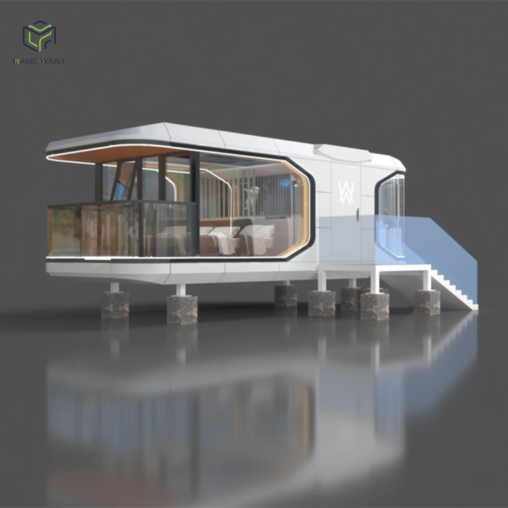 Container homes capsule house space smart mobile tiny house space capsule house
