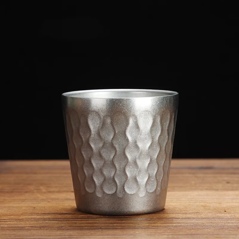 304 пивная чашка в стиле ретро из нержавеющей стали Корейская винтажная с узором бриллиантов промышленная для холодных напитков