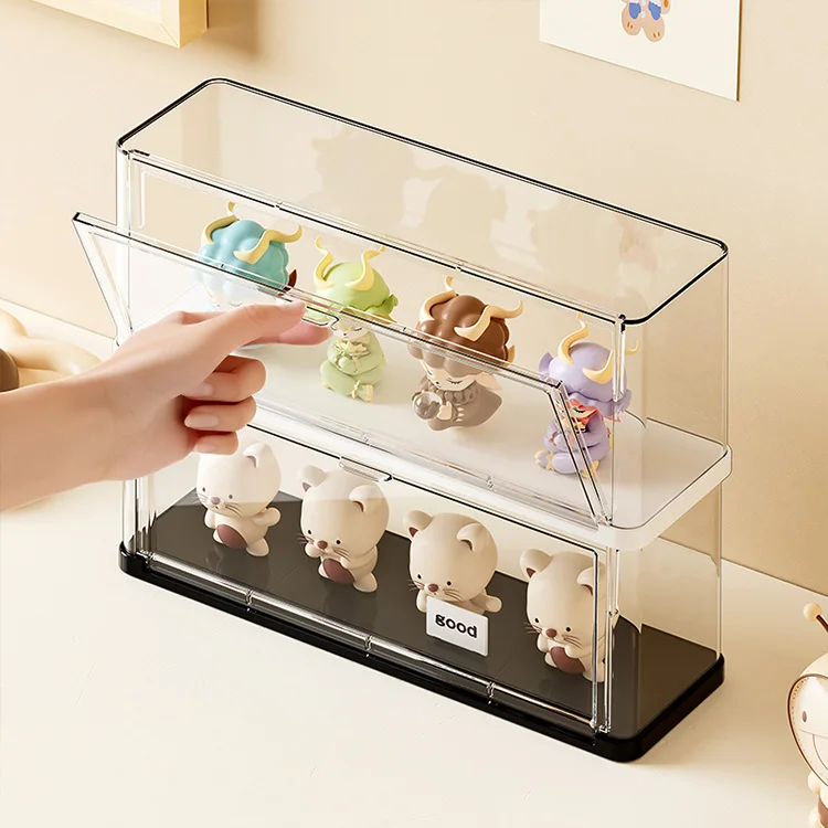 Dust-proof toy anime resin doll tiny action figure blind box display case transparent figurine storage box