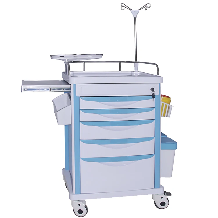 Emergency medical trolley for hospital usa medicine trolley cart factory manufacturer