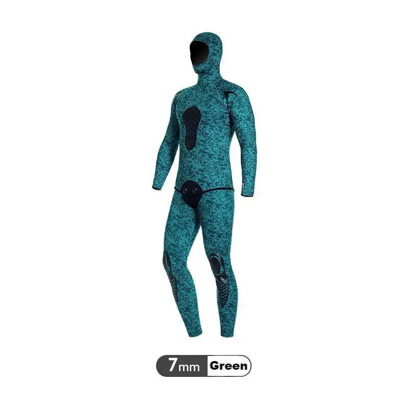Custom Graphics Spearfishing Suit Diving Suit Canyon 7mm Wet Suit Front Zip Neoprene Scuba Freediving Spearfishing Wetsuit