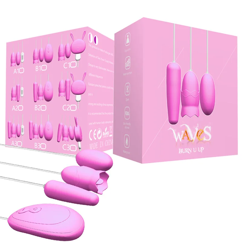 popular sex toys egg masturbate vibrator egg for female silicone 3 heads mini egg for women