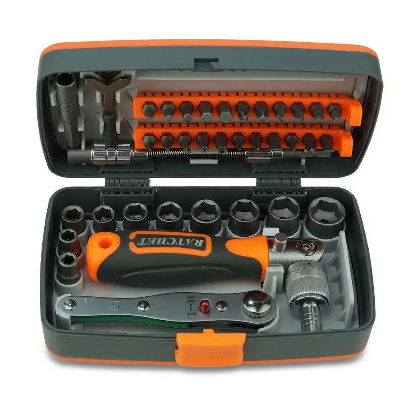 38 in 1 Household Universal Electric Vehicle Special Tools Ratchet Wrench Socket Screwdriver Set