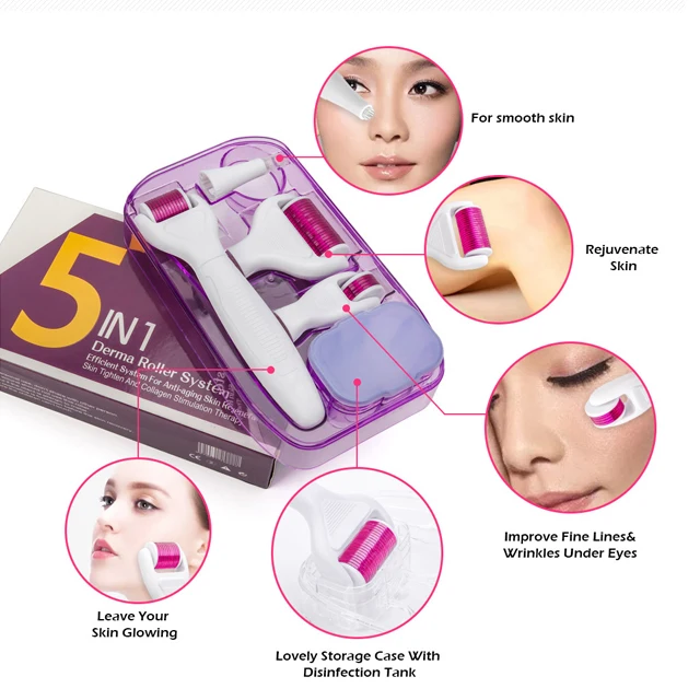 New DRS product 300/720/1200 needles skin rejuvenation 5 in 1 derma roller