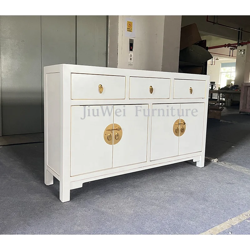 High Quality New Style Home Furniture White Wooden Cabinet For Living Room Furniture
