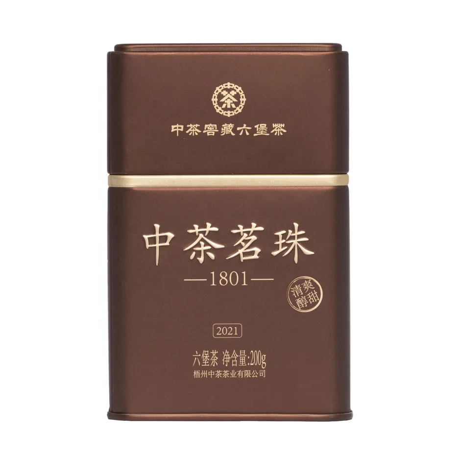 GX06 1801 Wholesale Factory price cha chinese dark tea 200g can packing chinese Liupao Ming Zhu Liu Pao Tea Health Loose Tea