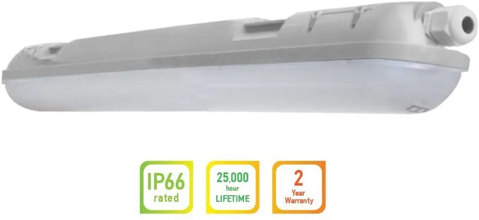 CE гаражное приспособление для защиты от пара 2ft 4ft 18W 36W IP66 LED Tri-Proof