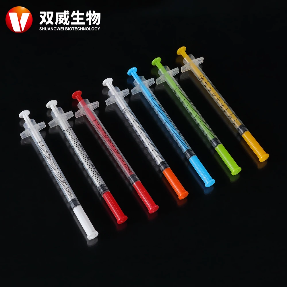 Wholesale High Quality Luer Lock and luer slip Disposable Medical Syringe 0.5ml 1ml/cc 2ml 3ml 5ml 10ml 20ml 50ml 60ml Syringe