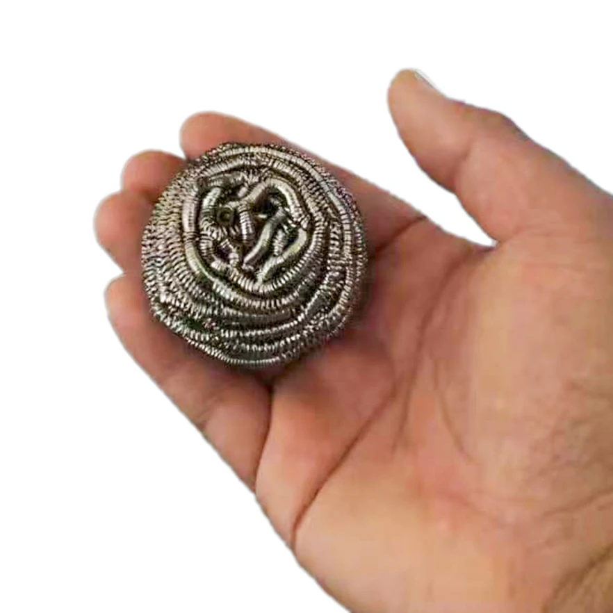 Metal Stainless Steel Wire Wool Pot Brass Scrubber Sponges Scrubbing For Cleaning Kitchen