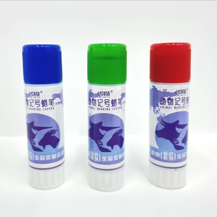 Durable Waterproof Plastic Pig Feeders Animal Marking Crayon New Condition Livestock Tagging Veterinary Crayon for Cattle