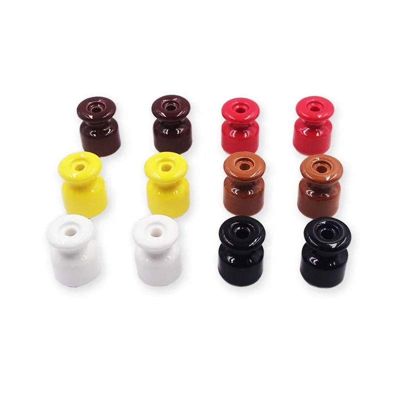 DIY ceramic cable holder pair wire clip universal wall fairlead for fabric cable  hook decorative