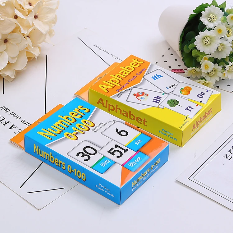 Hot Sale Wholesale Flash Playing Cards Toys Kids Numbers Colors Shapes Alphabet Memory Flash Cards For Kids Educational