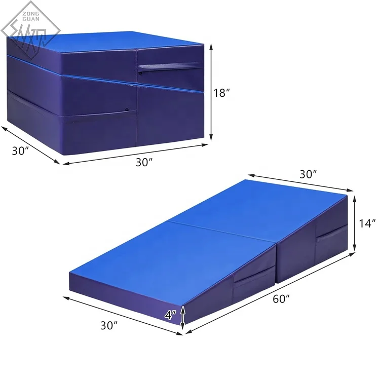 ZG High Density EVA Foam Gymnastic Mat Tumbling Cheese Wedge Mat for Gymnastic