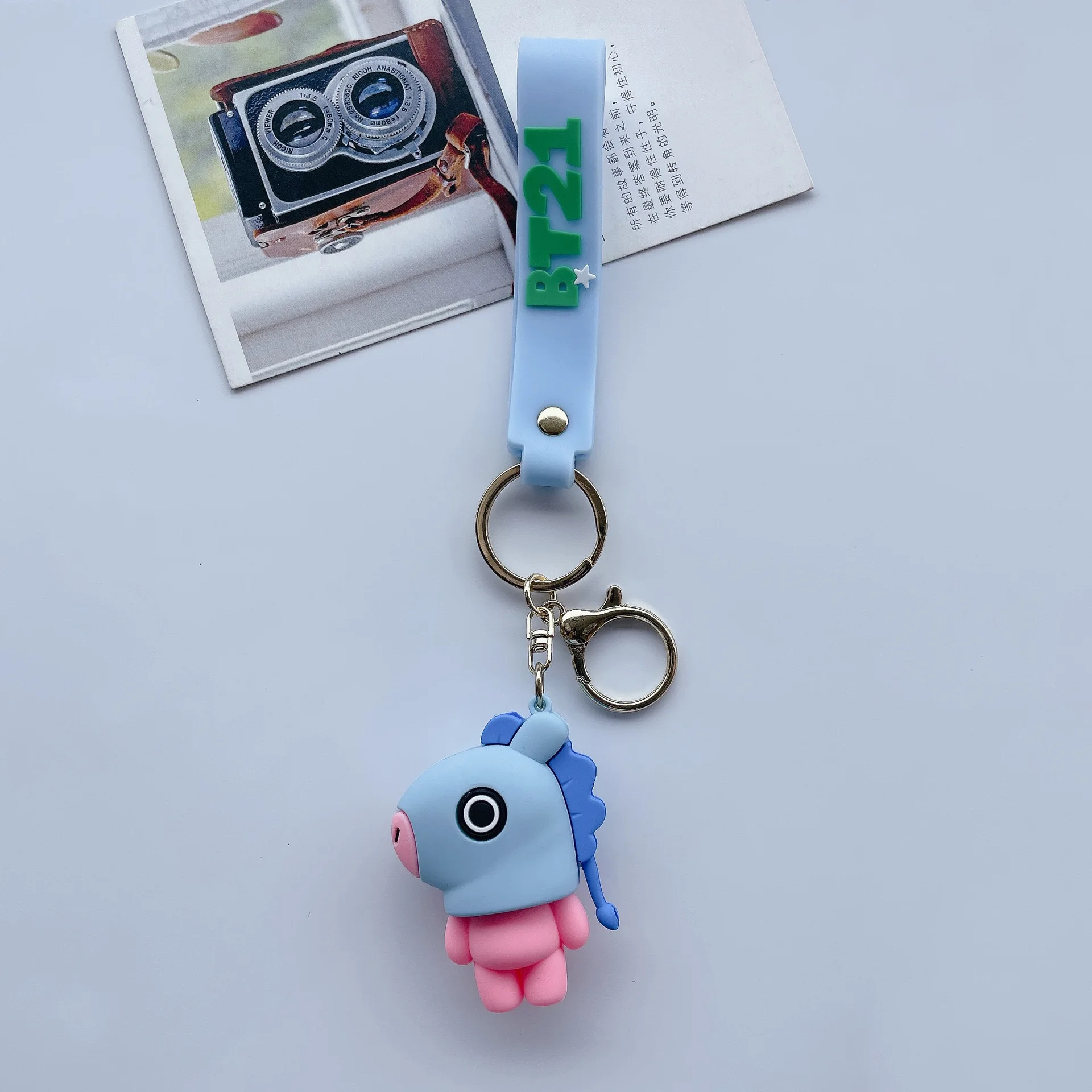 3D PVC cartoon anime keychain BT Boys Peripheral Q Edition Doll Keychain Car Bag Keyring Keychains rubber custom key chain