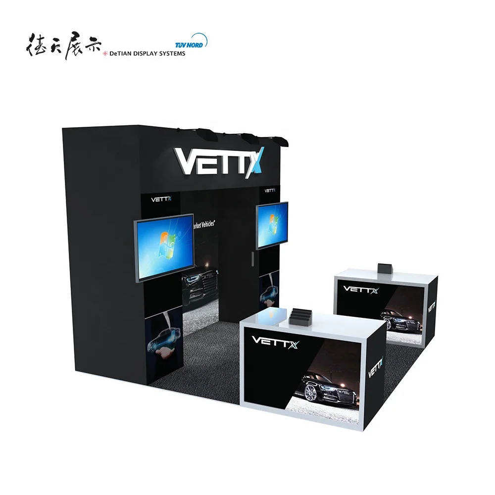 Open 3x3 expo stands, aluminum trade show booth portable exhibition stands design