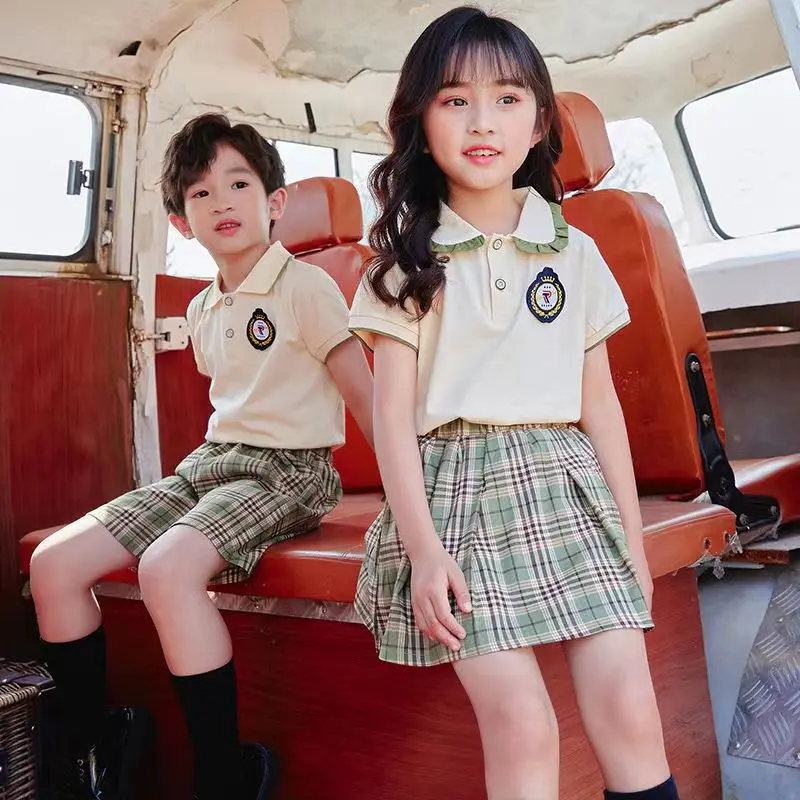 Summer short-sleeved school uniform Kindergarten uniform for children