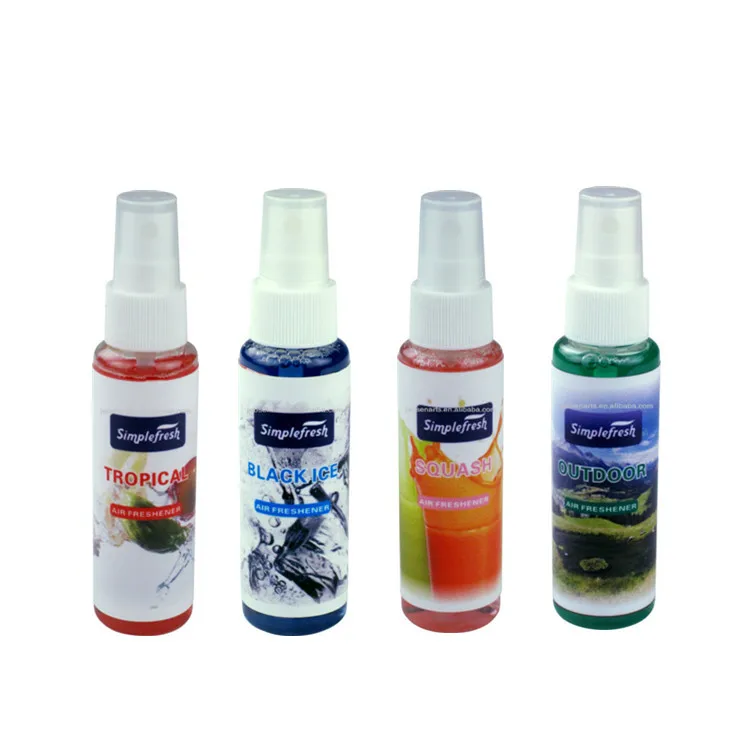 Private Label Rose Scent Car Air Freshener Spray Home Fragrance Car Perfume with Plastic Bottle Cheap Price