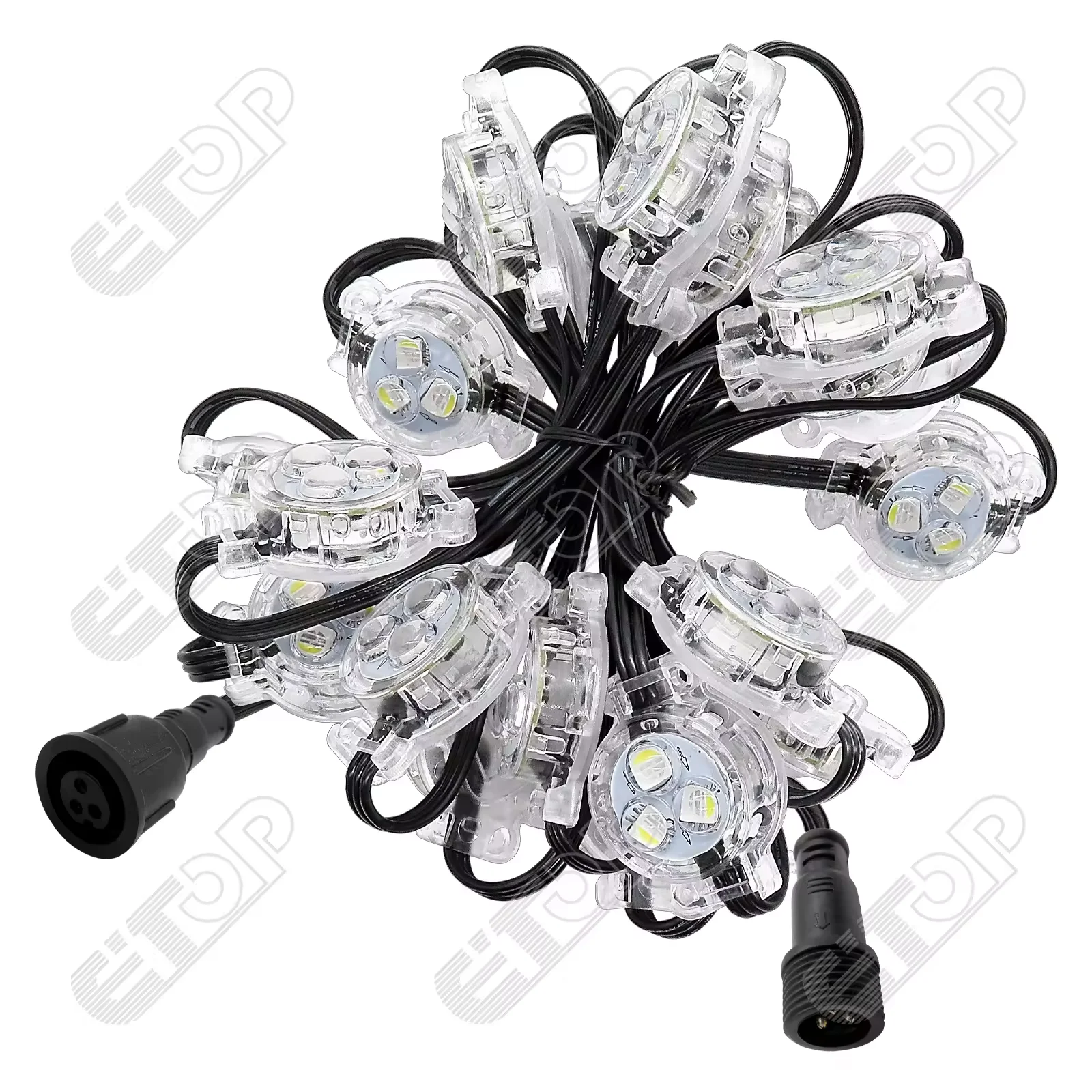 ETOP-IP68 12V 30mm diameter factory Lighting outdoor permanent track lights RGB/RGBW WS2811/UCS2904 led pixel point Smart lights