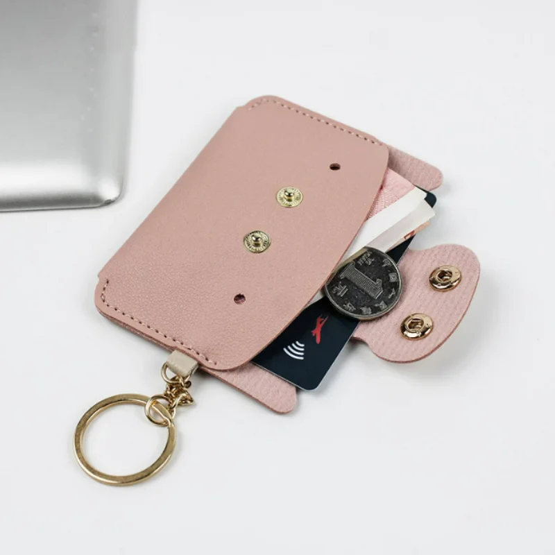 Ready to Ship Pig Shape Mini Coin Purse PU Leather Keychain Small Stylish Luxury Coin Pocket Wallet