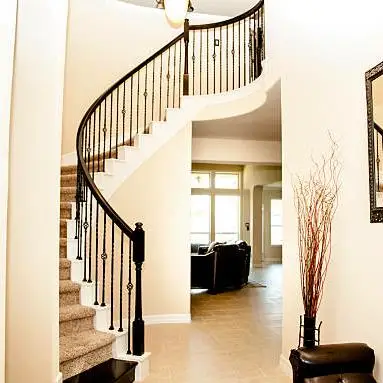 ST Foshan Railing Supplier Traditional Black Steel Panel Balcony Fence Wrought Iron Balustrade for America