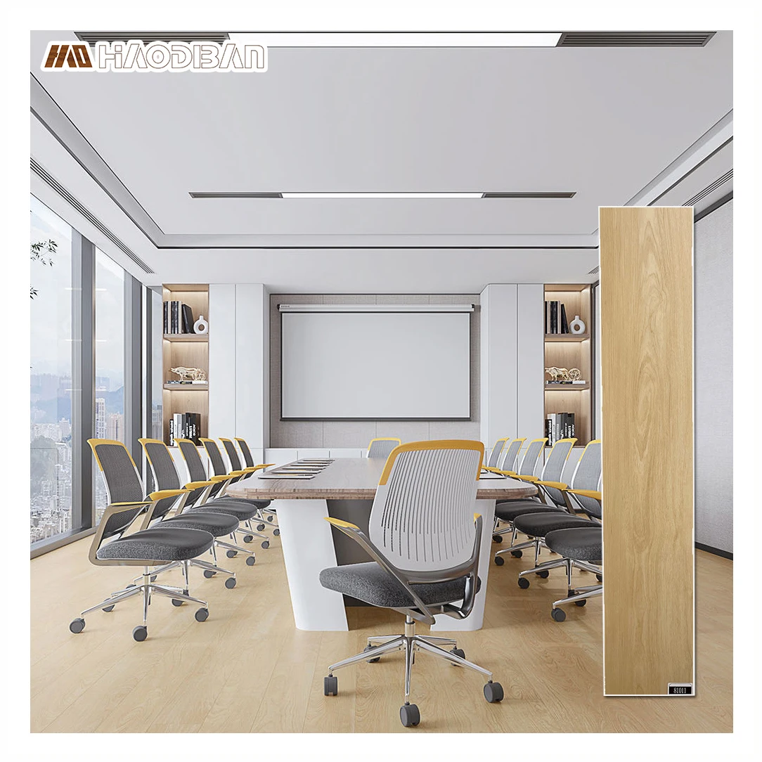 Customized Luxury Deep Embossed Fireproof Soundproof Pisos Vinilico Dry Back LVT LVP Floor Glue Down Vinyl Plank
