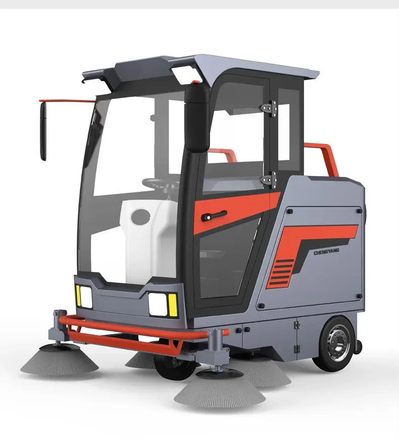 EVERLIFT Sweeper M1900 driving piloted sweeper Compact Industrial Commercial Floor Scrubber Walk Behind Sweeper