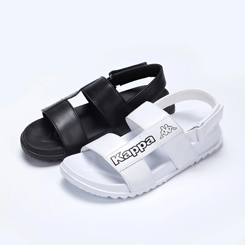 Оптовая продажа, новейший дизайн, летние повседневные пляжные черные мужские сандалии на плоской подошве из искусственной кожи на заказ (1600213613118)