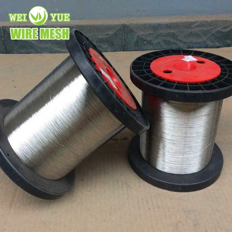 SS304 Stainless Steel Knit Ultra Fine Wire 0.025mm With Special Plastic Spool