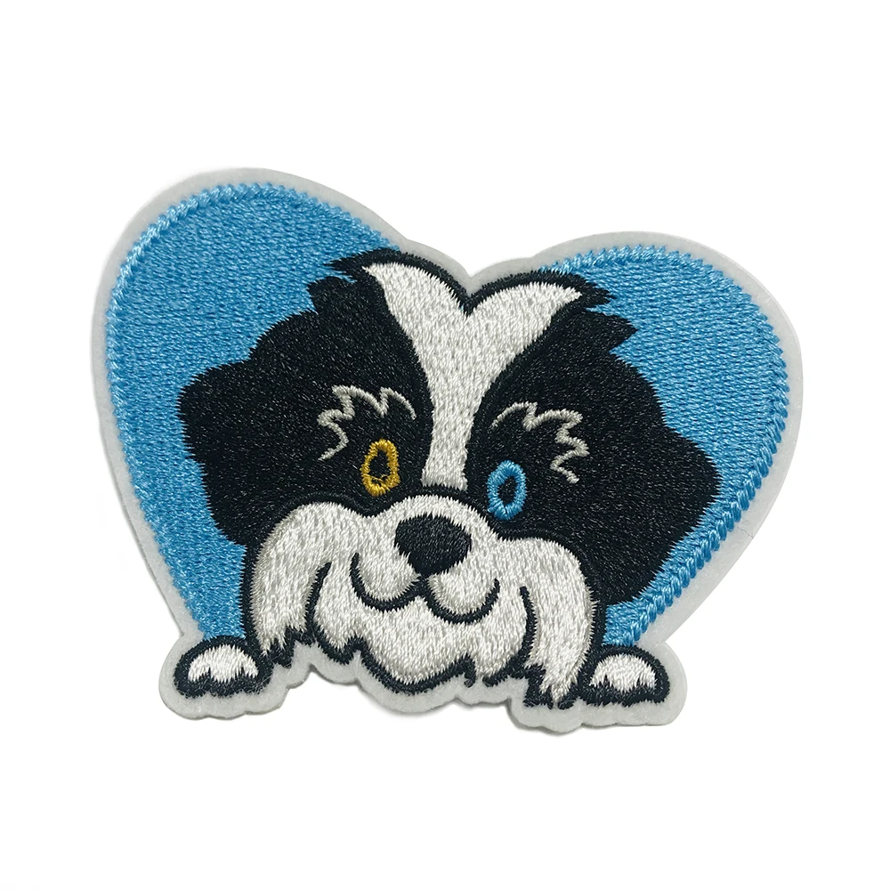 Custom embroidered brand logo applique embroidery patches for garment