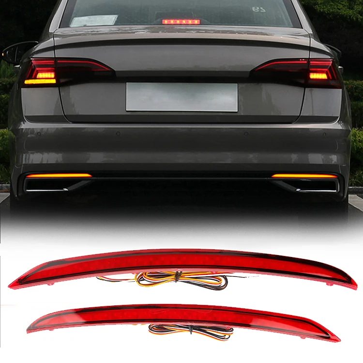 Автомобильный светодиодный фонарь для заднего бампера для VW Volkswagen Bora 2021, задний фонарь с указателем поворота, стоп-сигнал, стояночный отражатель, 12 В