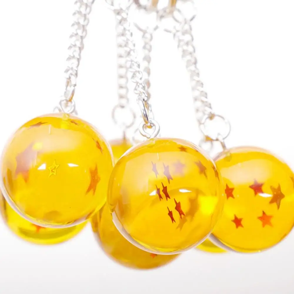 Anime Dragon Goku Ball 3D 1-7 Stars Cosplay Crystal Ball Key Chain