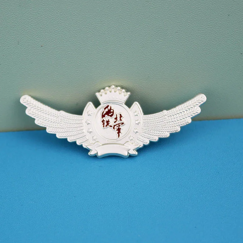 Chinese factories Airline custom logo die-cast metal pilot wing pin badge Pilot wing pin badge