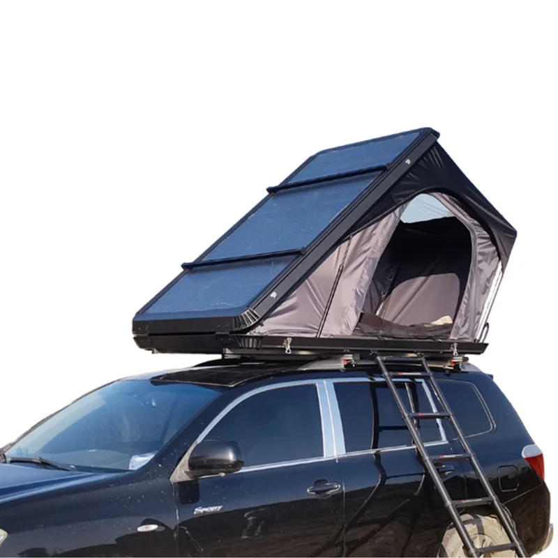 JWG-006 4X4 Off road car rooftop tent hard shell aluminum triangle camping roof top tent