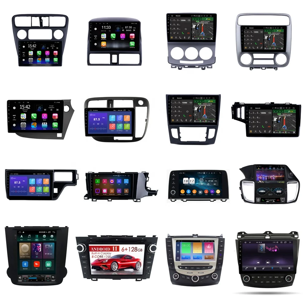 universal frame radios android car player dashboard navigation & gps fit for HONDA