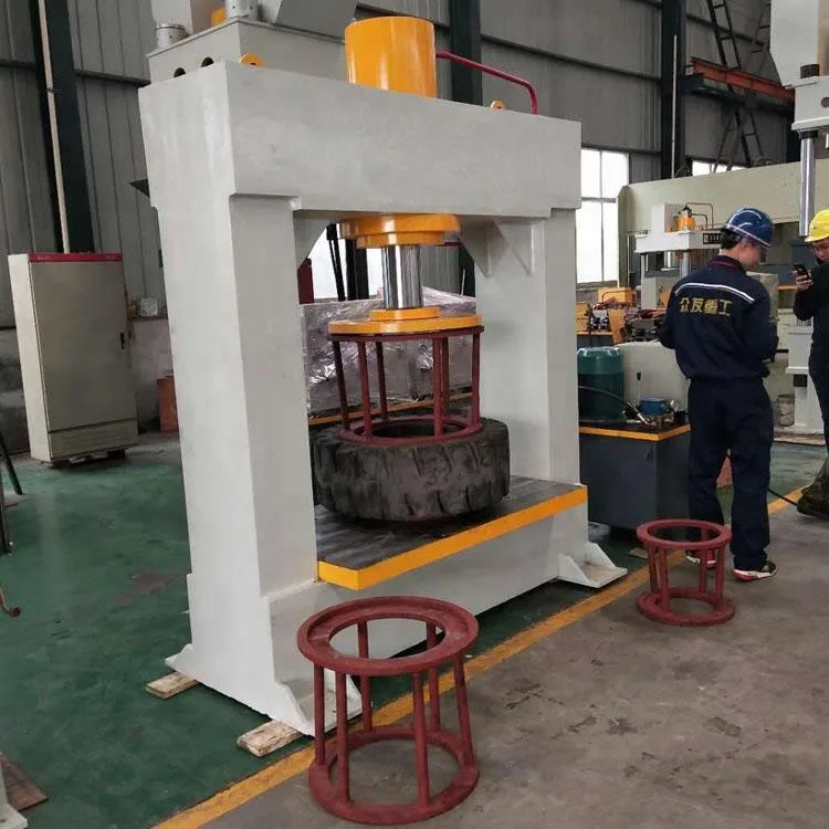 mounting forklift tire press machine 200 ton solid tyre press