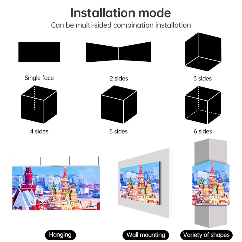 HD XR virtual immersive LED wall electronic green screen studio live streaming film shooting exhibition hall 5 sides cave