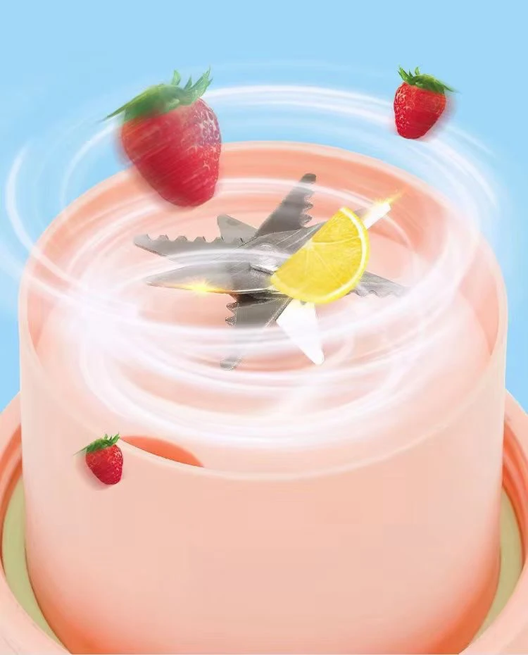 Portable 1500ml Mini Travel Blender High-Speed 8 Blades Electric Juicer with Smooth Cup USB Power Source Household Use Campsites