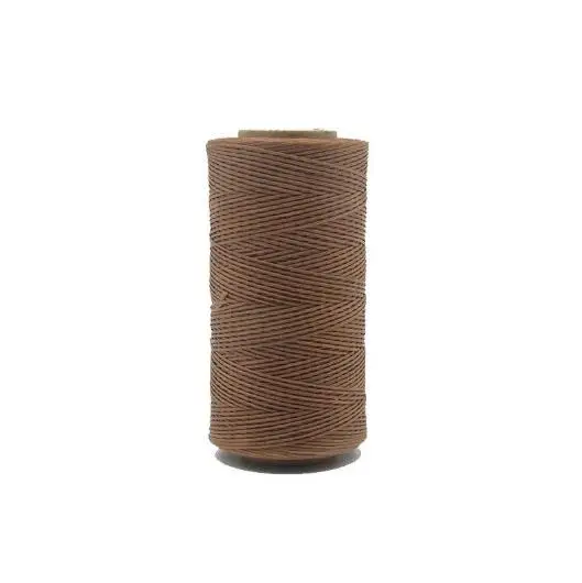 Customized Color 1.5MM 30 M/Roll 100% Polyester Flat Wax Rope For Sewing Leather